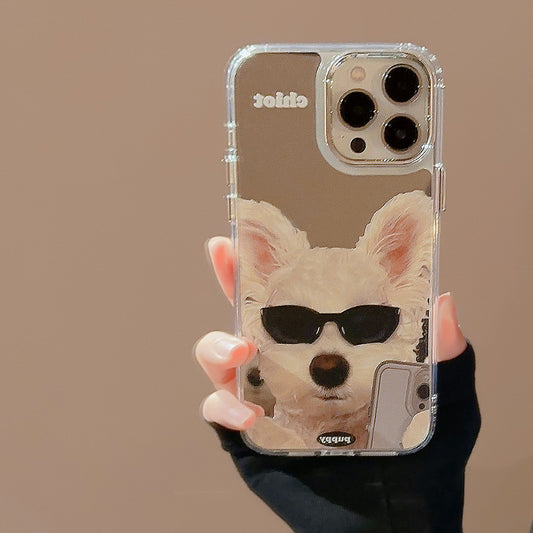 Sunglasses Dog Mirror iPhone Case Protective Cover