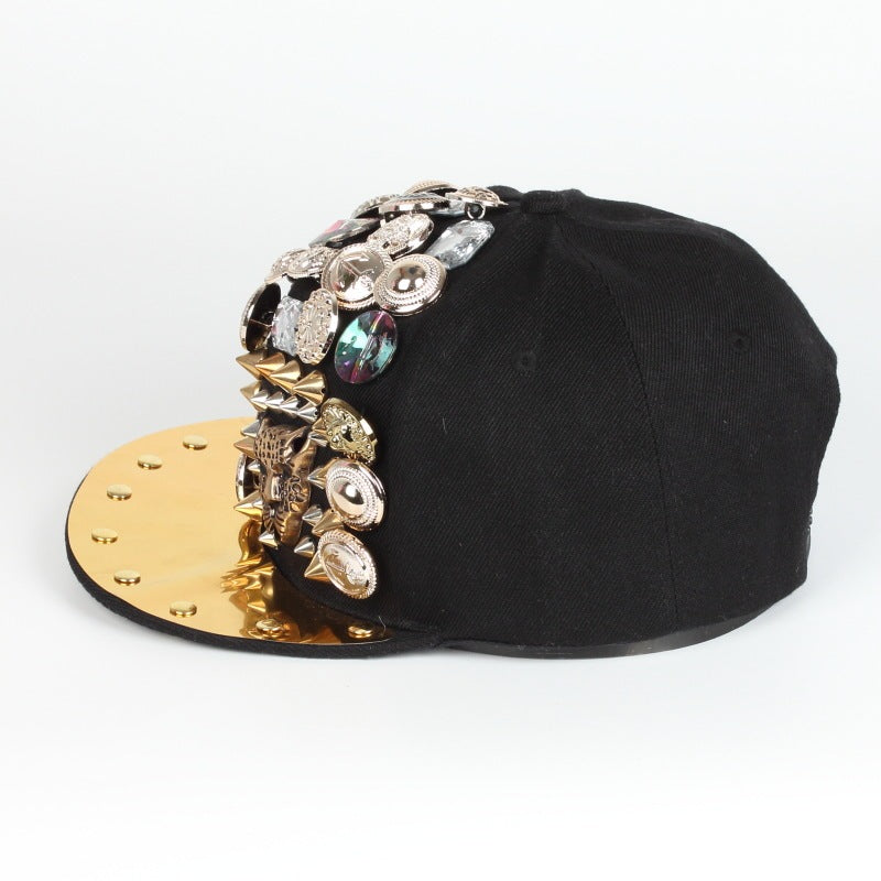 Skull or Leopard Head Rivet Baseball Cap