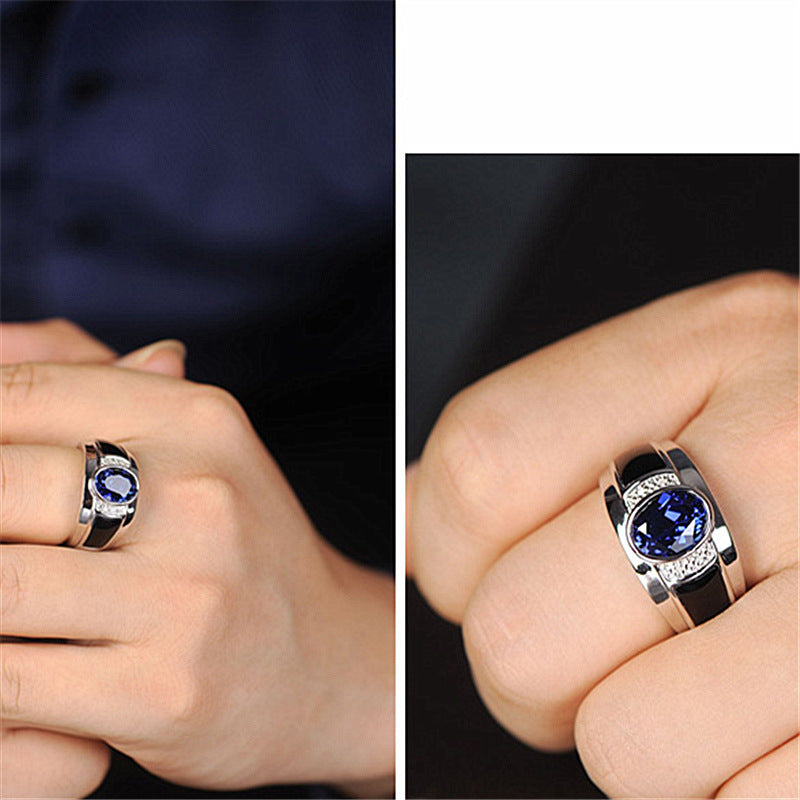 Platinum Plated Luxury Sapphire Ring