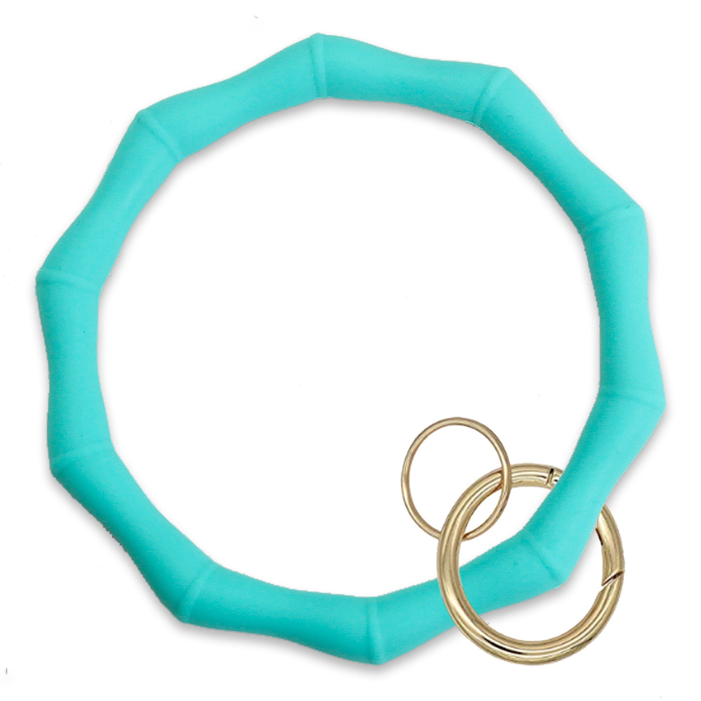 Silicone Bamboo Bracelet Keychain