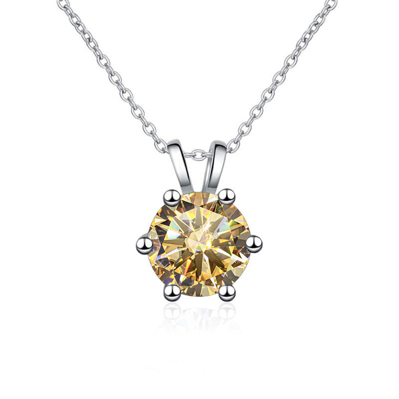 S925 Silver Pendant Diamond Necklace