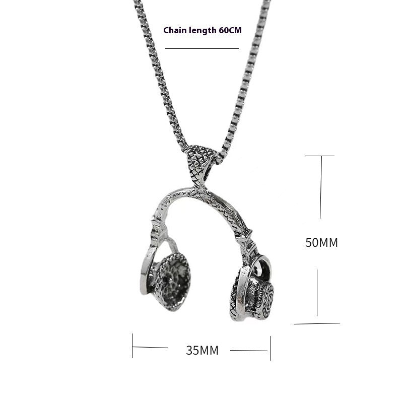 Stainless Steel Headphone Necklace