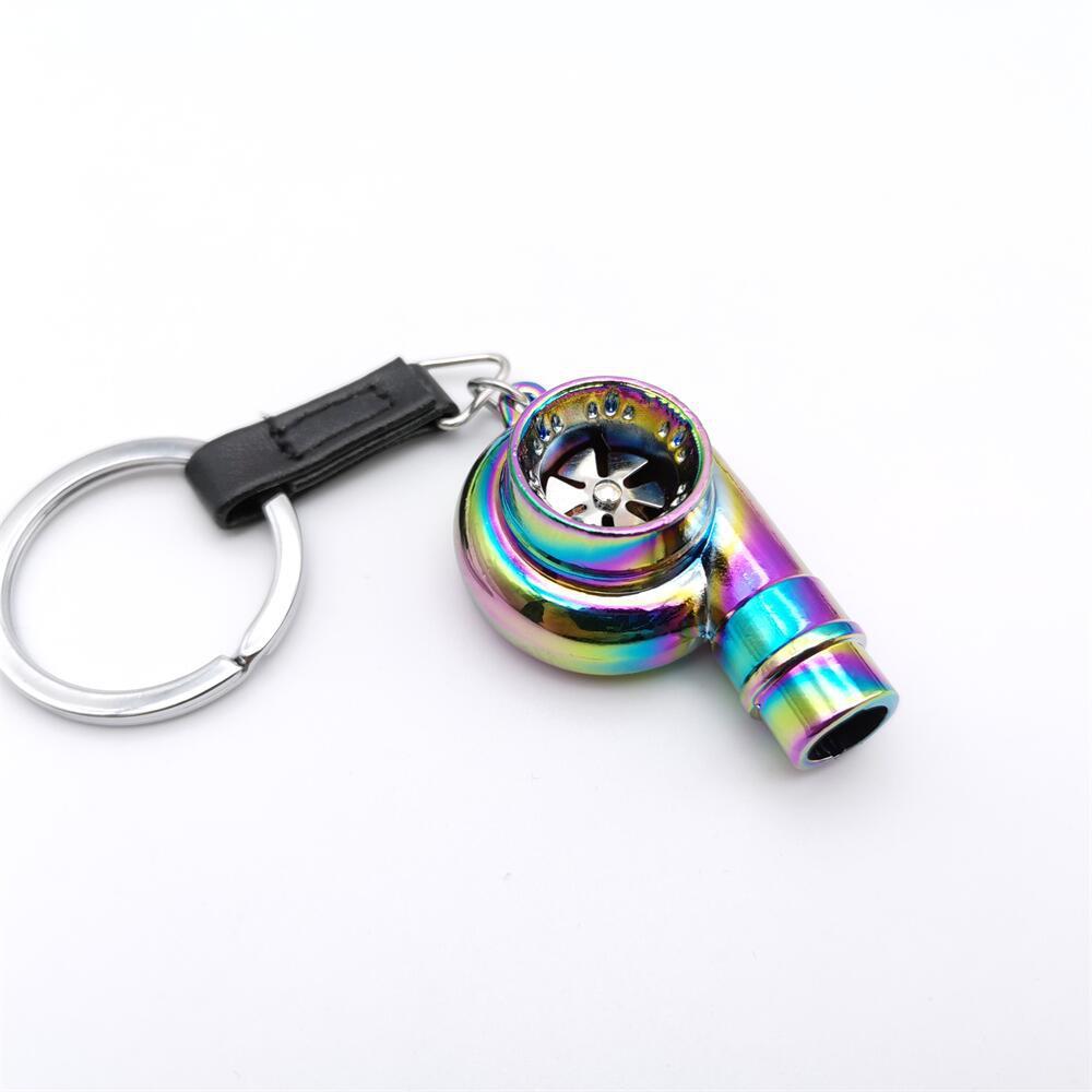 Car Turbo Whistle Alloy Metal Keychains