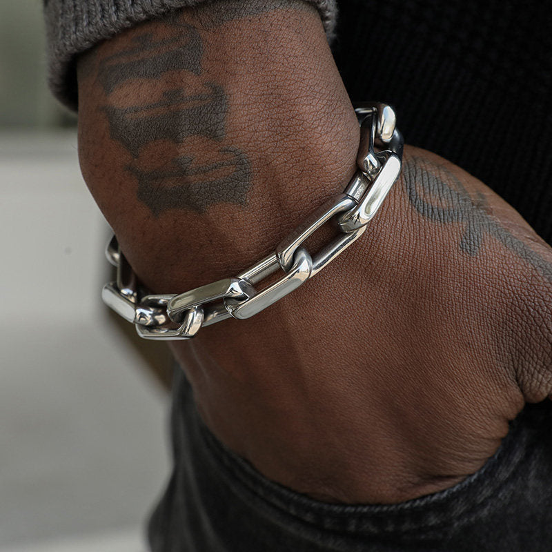 Titanium Steel Chain Link Bracelet