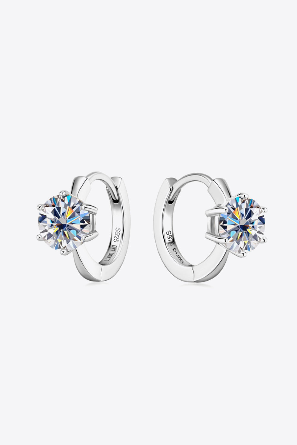 2 Carat Moissanite 925 Sterling Silver Earrings