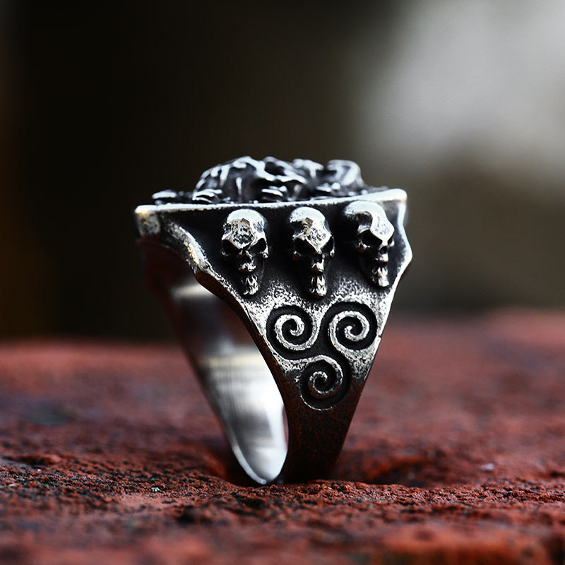 Men's Titanium Steel Skull Ring