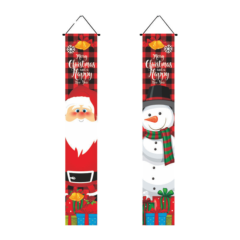 Christmas Couplet Curtain Flag