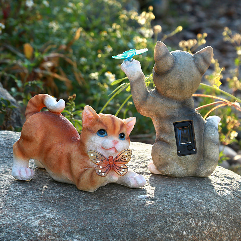 Cute Cat Sun Garden Ornaments