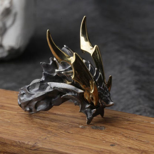 Unique Retro Distressed Gargoyles Ring For Men