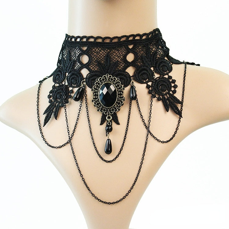 Gothic Lace Choker Necklace