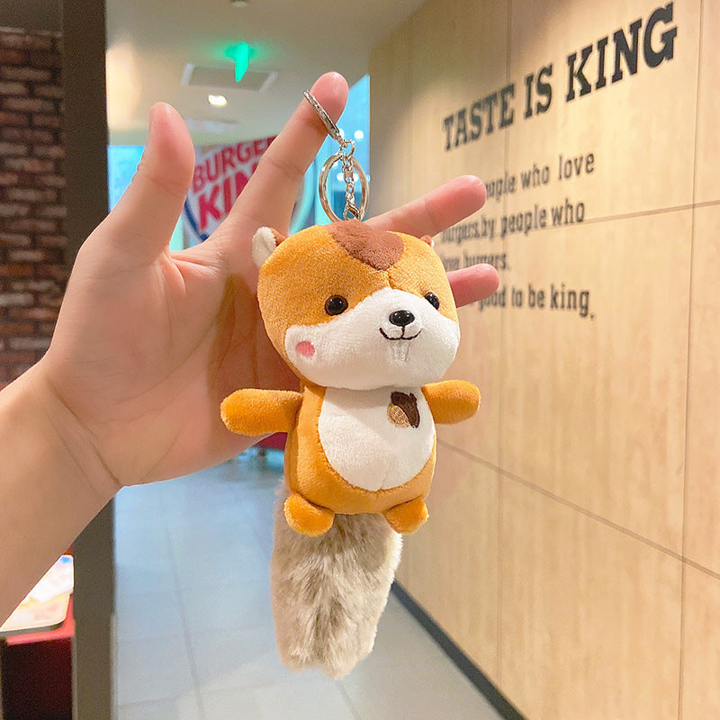 Plush Squirrel Keychain