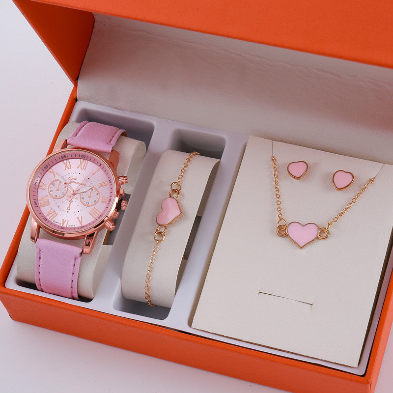 Ladies Graduated Watch Jewelry Set