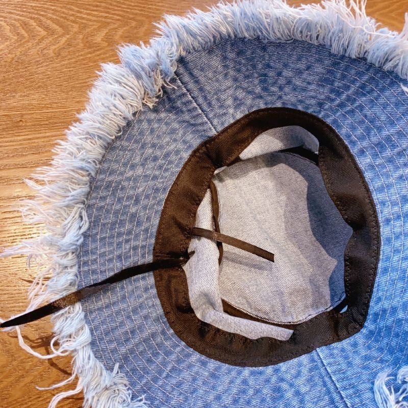 Washed Old Frayed Edge Bucket Hat