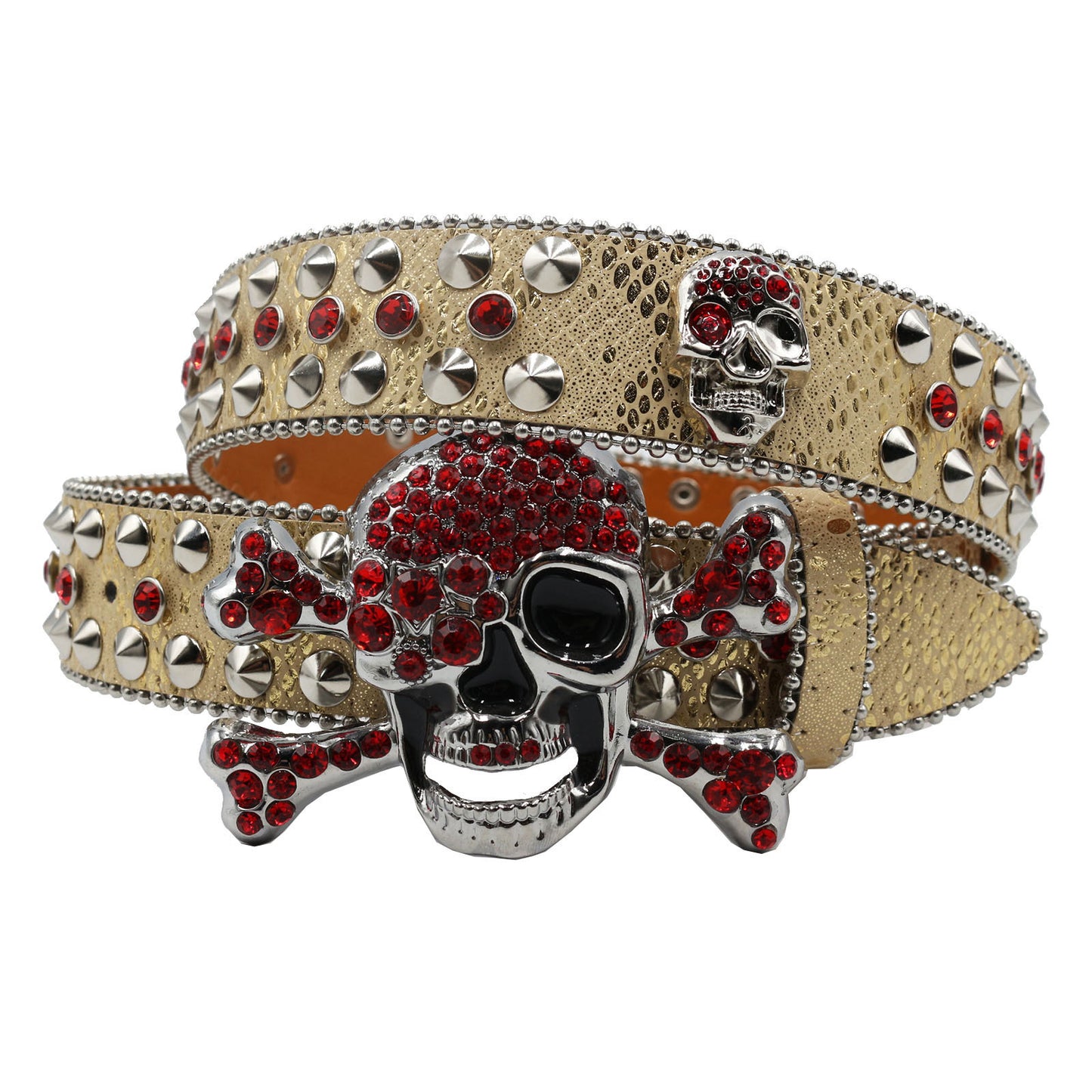 Rhinestone Skull Belt