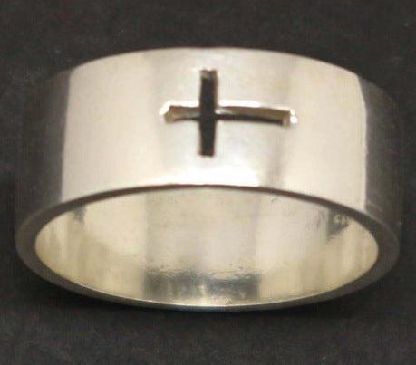 Stainless Steel Cross Couple Rings