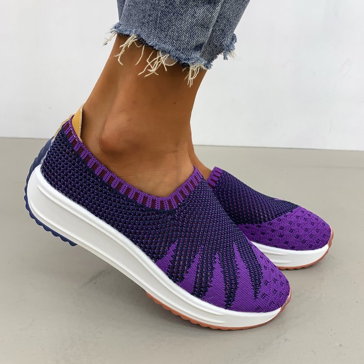 Flyknit Breathable Wedge Sneakers