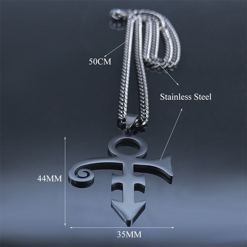 Stainless Steel RIP Memorial Symbol Love Sign Necklace