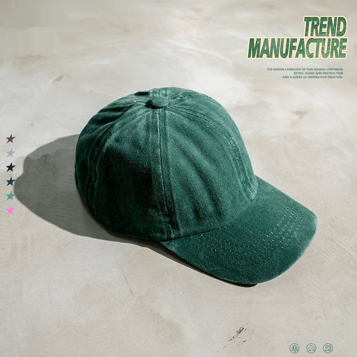 Children's Street Clothing Ins Washed And Worn Children's Peaked Cap