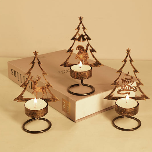 Metal Christmas Candle Holder