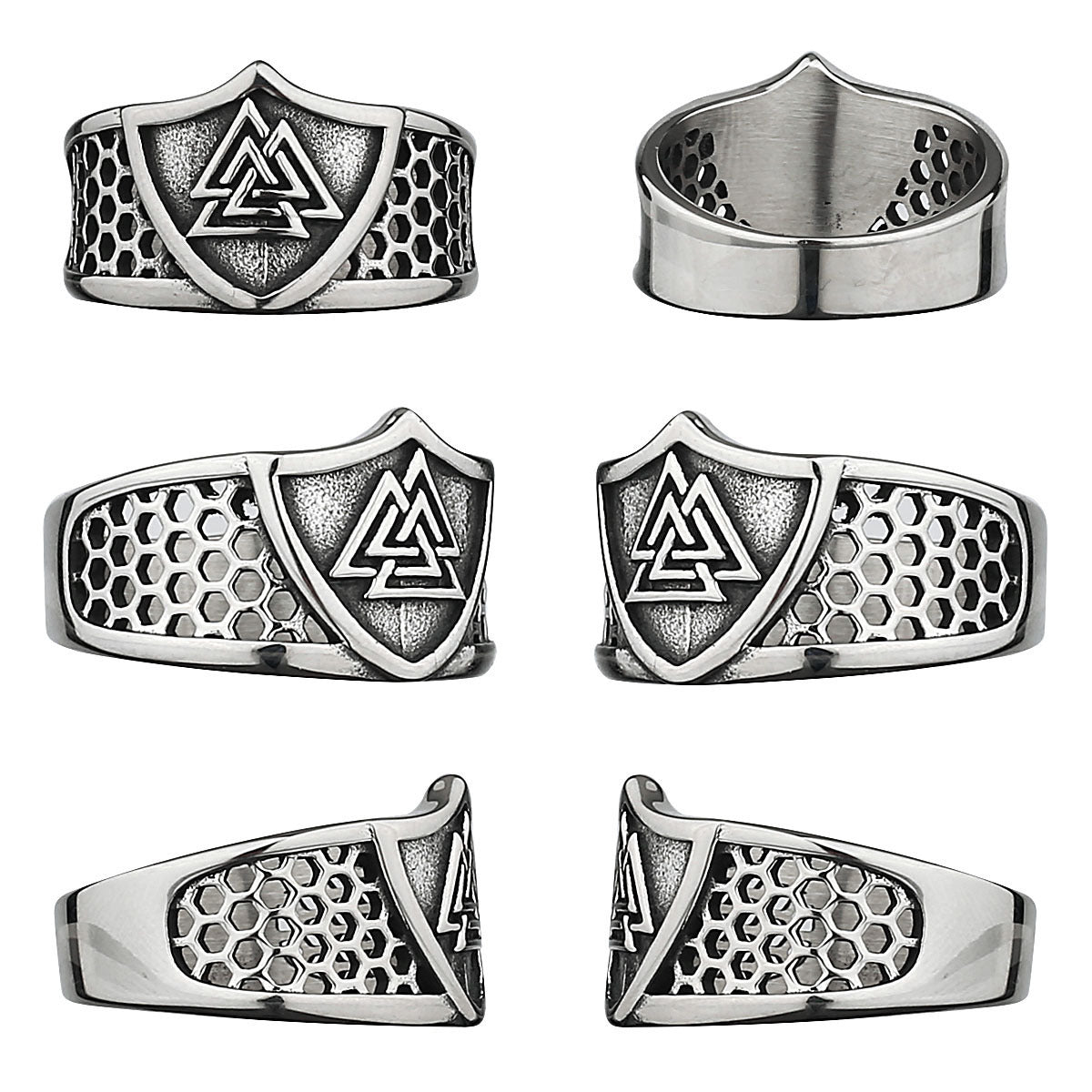 Viking Warrior Shield Titanium Steel Ring