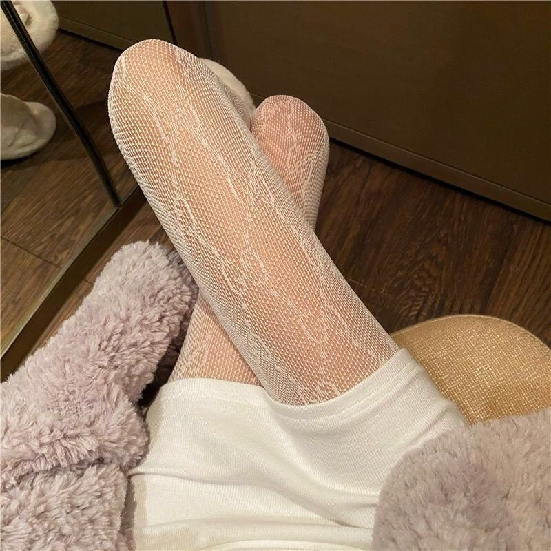 Hollow Lace Mesh Stockings