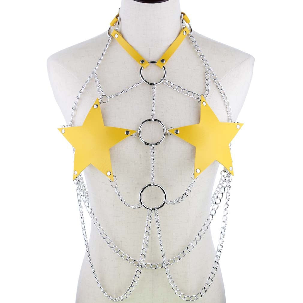 Leather Star Body Chain