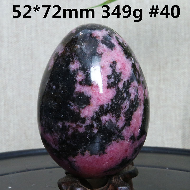 Natural Crystal Plum Tourmaline Stone Egg