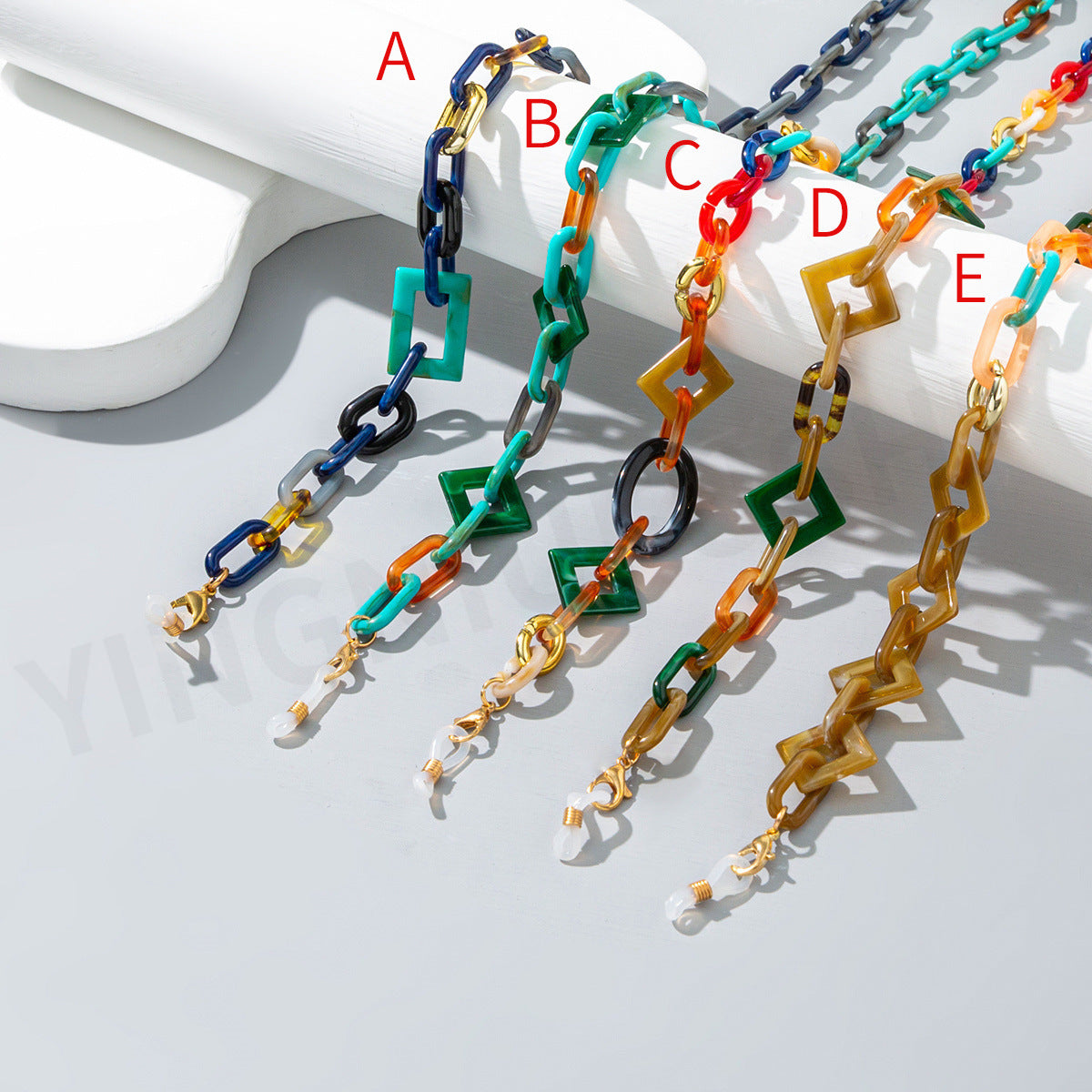 Colorful Mixed Acrylic Halter Glasses Cord