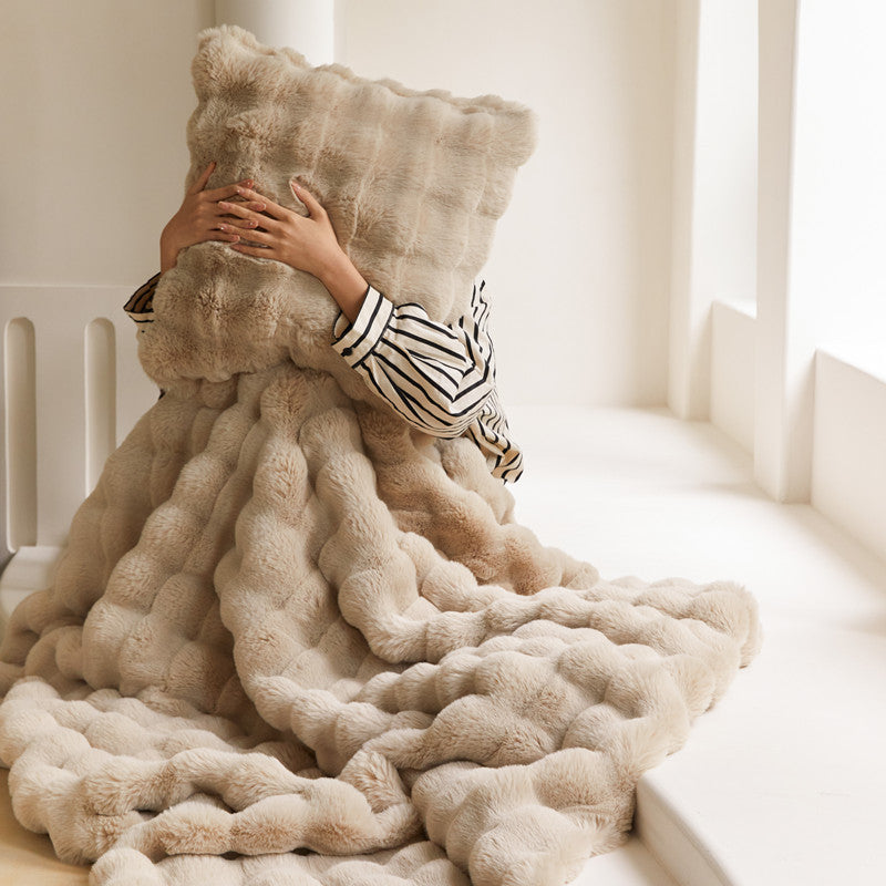 Fur Rabbit Hair Sofa Blanket