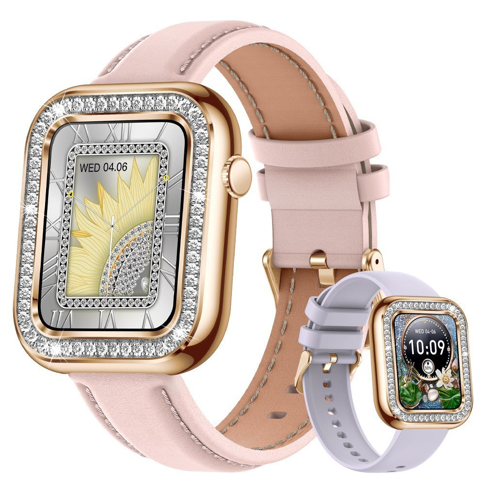 Square Diamond Waterproof Smart Watch