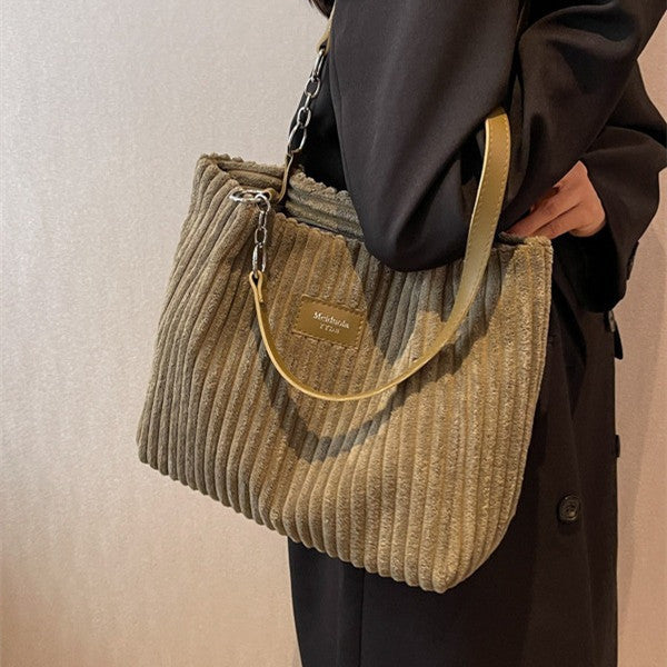 Corduroy Shoulder Bag