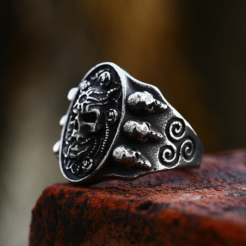 Men's Titanium Steel Skull Ring