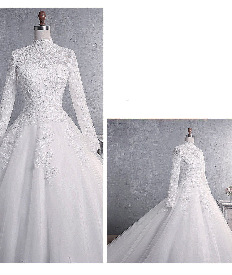 Long-sleeved Lace Wedding Dress