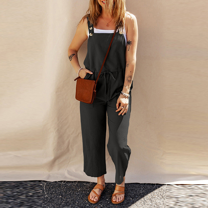 Solid Color Camisole Jumpsuit