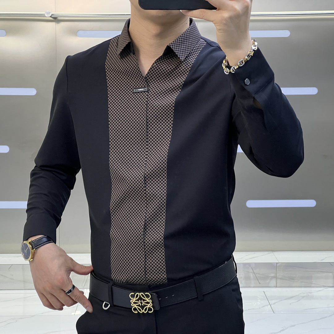 Men's Fashion Business Casual Long Sleeve Shirt