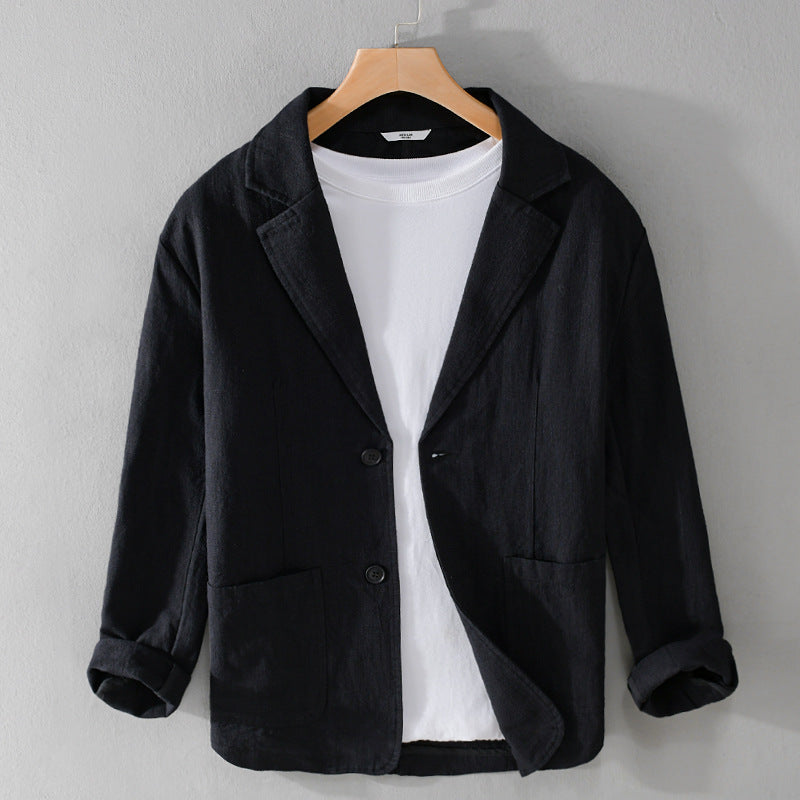 Men's Short Sleeve Casual Suit Jacket