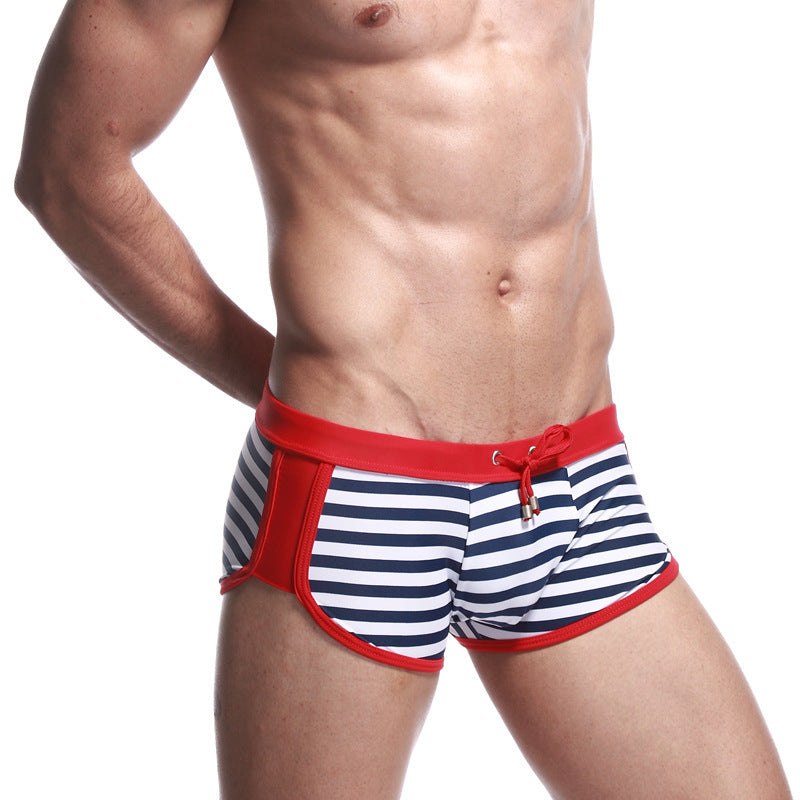 Men's Sexy Low Waist Boxer Swim Shorts