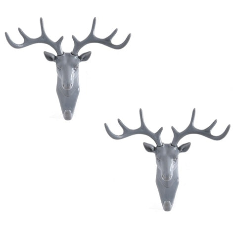 Vintage Deer Head Antlers Wall Hanging