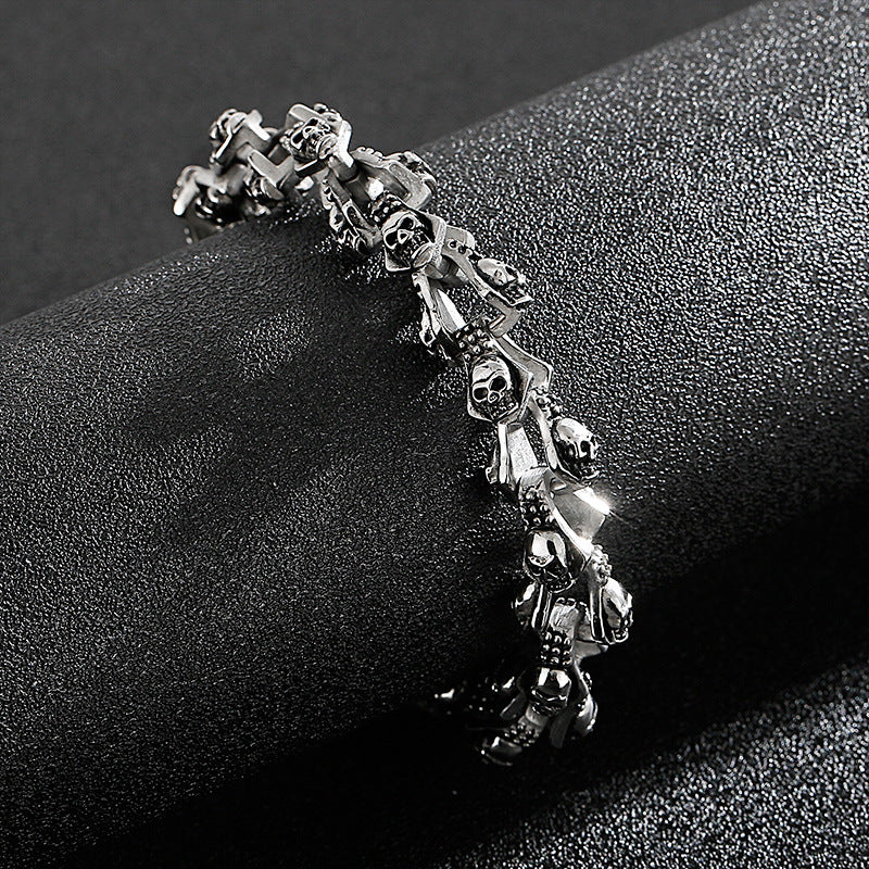 Stainless Steel Skulleton Bracelet