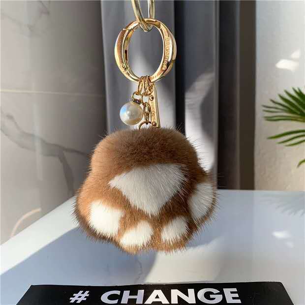 Cat's Claw Fur Keychain