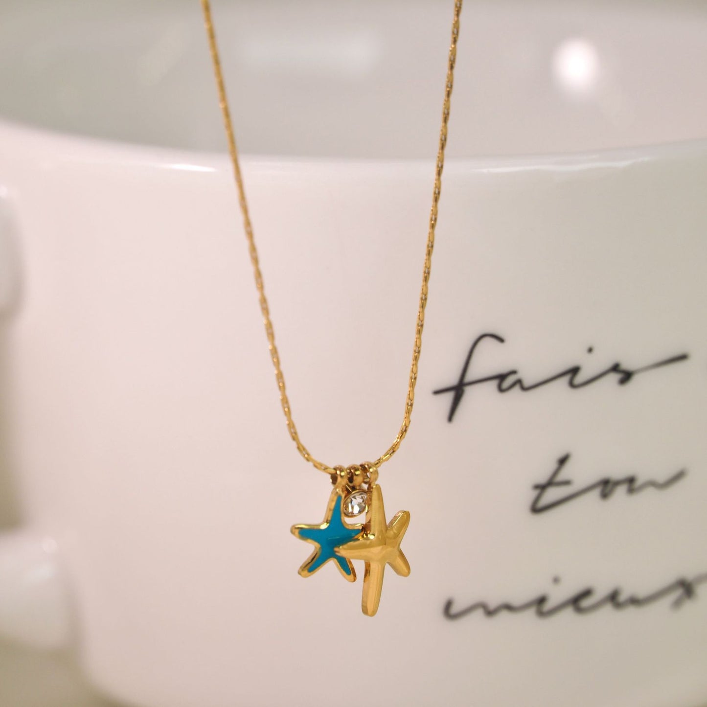 Casual Drip Starfish Necklace