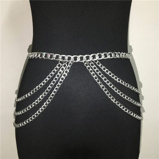 Metal Multilayer Waist Chain