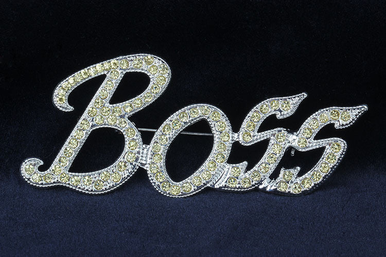 Diamond-studded Boss Brooch