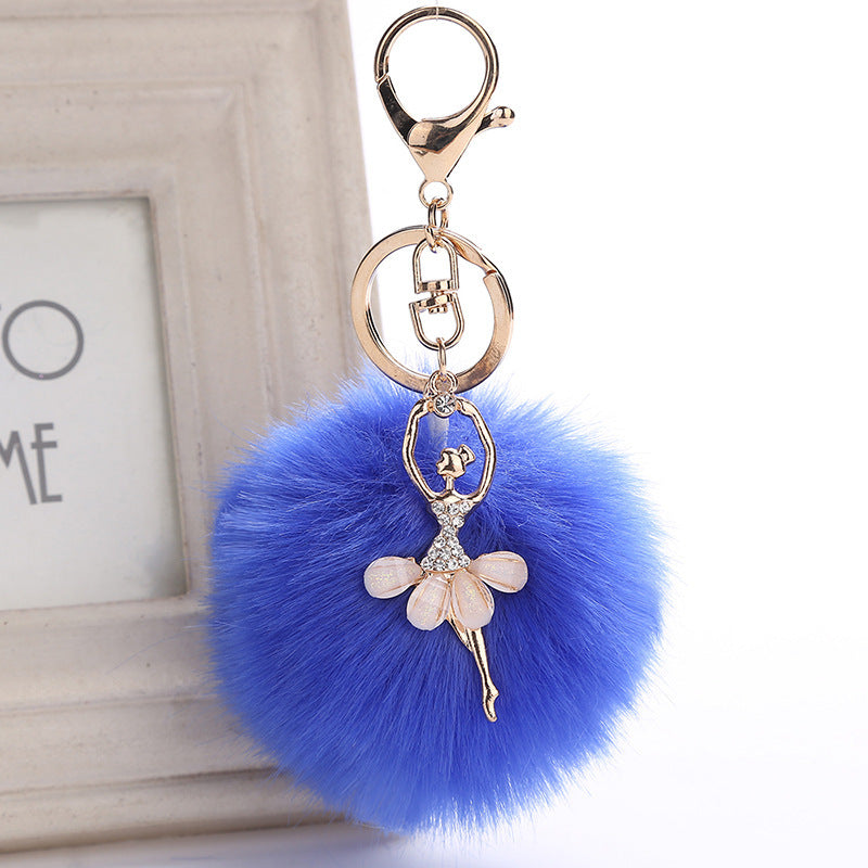 Ballerina Puff Keychain