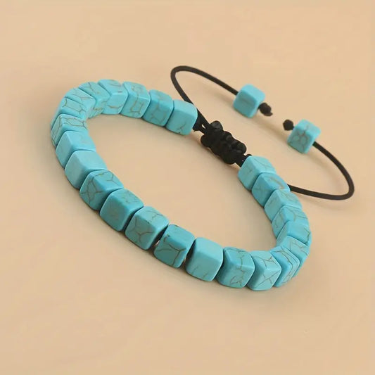 Square Turquoise Bracelet.