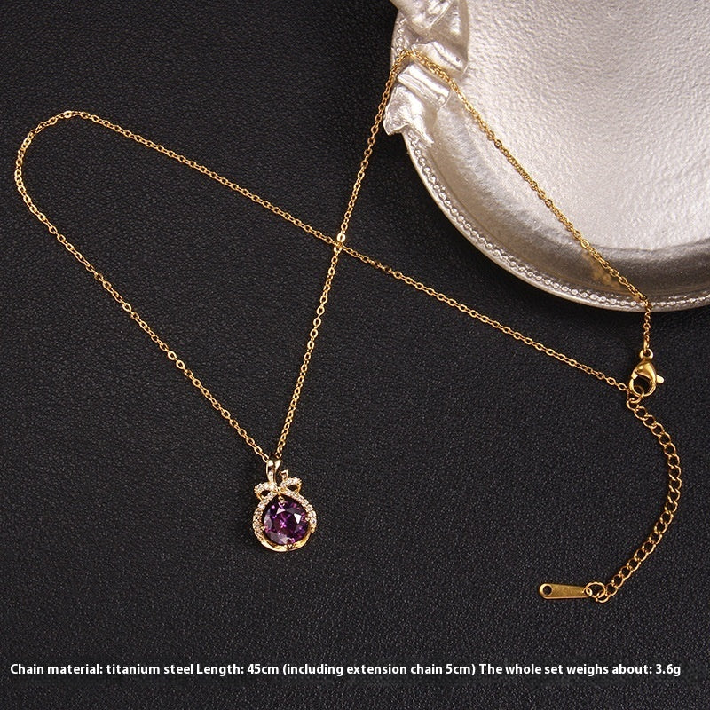 Purple Zircon Necklace