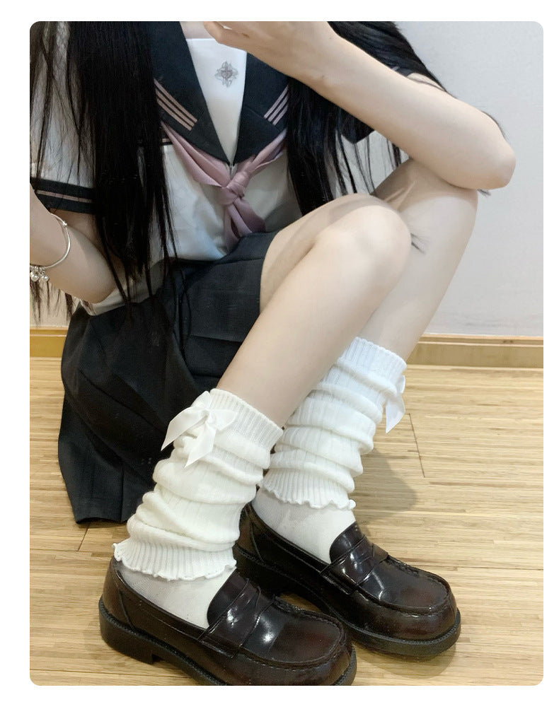 Harajuku Style Hot Girl Calf Tube Bunching Socks