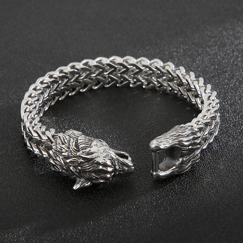 Awesome Wolf Stainless Steel Bracelet