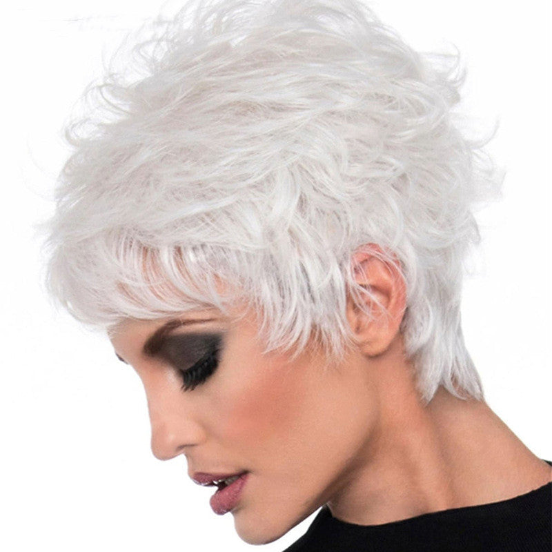 White Chemical Fiber High Temperature Silk Wig