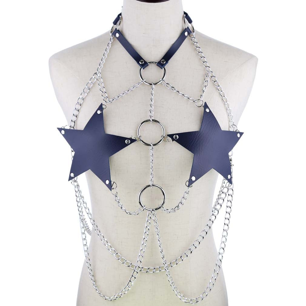 Leather Star Body Chain